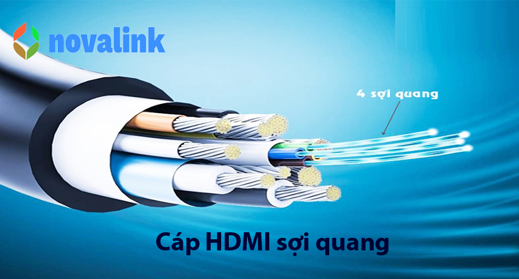 Dây HDMI 2.0 fiber optic Novalink NV-32011 4Kx60hz dài 25m chính hãng